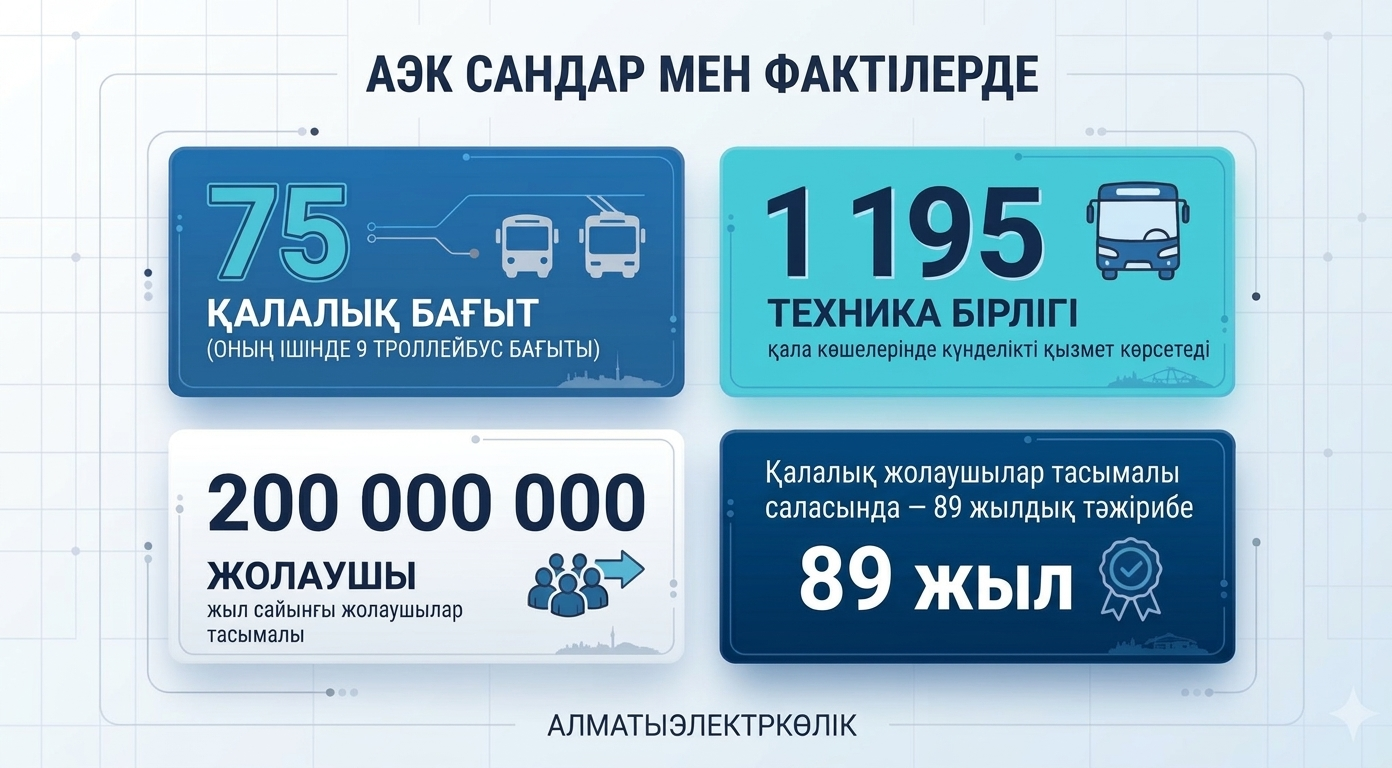 «Алматыэлектркөлік» сандармен